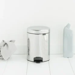 Brabantia Cubo pedal newIcon 5L, Brilliant steel Plateado