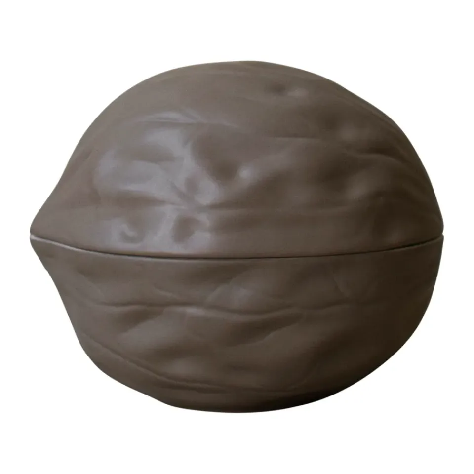 Discount DBKD Cuenco con tapa Walnut, Dust Marrón