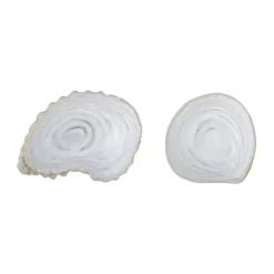 Bloomingville Cuenco decorativo Bakur concha 2 piezas, Beige-gris BeigeGrisBlanco