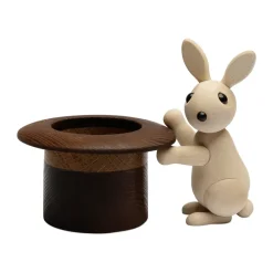 Discount Spring Copenhagen Decoración conejo The Magic Hat 9,5 cm, Arce Beige