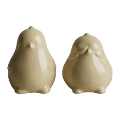 Best DBKD Decoración de Pascua Chubby chicken, pack de 2, Shiny yellow Amarillo