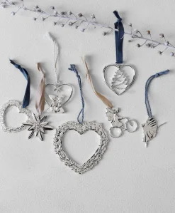 Hot Rosendahl Decoración de ventana Karen Blixen Corazón de flores, Plata Plateado
