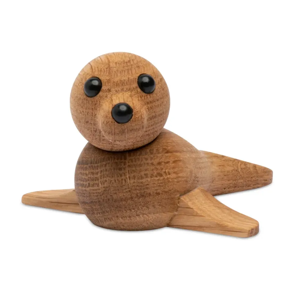 Clearance Spring Copenhagen Decoración foca Mini 9 cm, Roble Beige