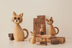 Clearance Spring Copenhagen Decoración gato Brave 24 cm Ek, Roble Beige