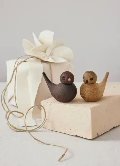Best Spring Copenhagen Decoración golondrina Sweeties 5,4 cm 2 piezas, Roble Marrón