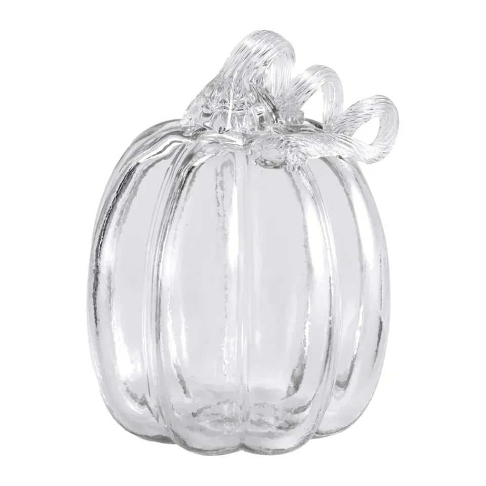 New Cooee Design Decoración Pumpkin 14 cm, Clear Transparente