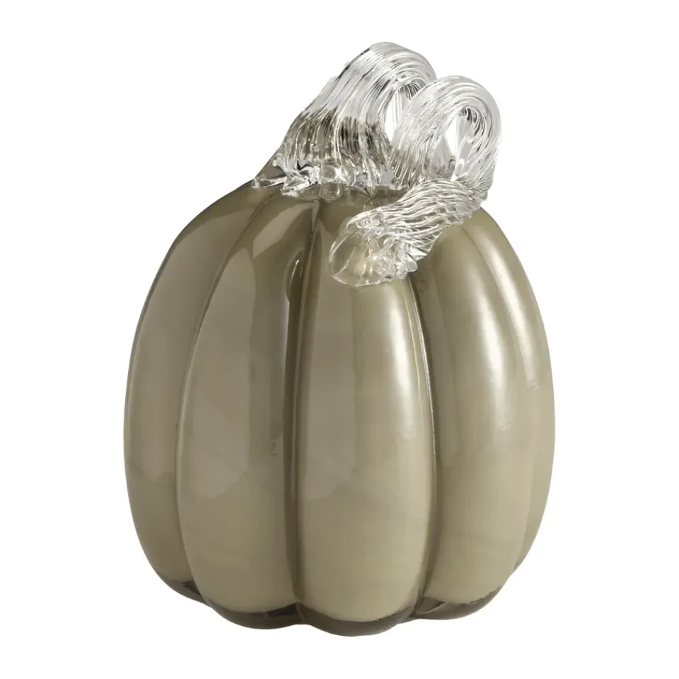 Hot Cooee Design Decoración Pumpkin 14 cm, Khaki Beige