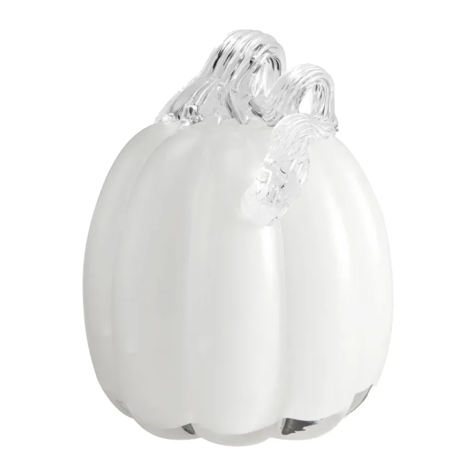Hot Cooee Design Decoración Pumpkin 14 cm, White Blanco