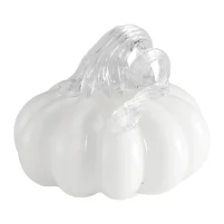 Hot Cooee Design Decoración Pumpkin 8 cm, White Blanco