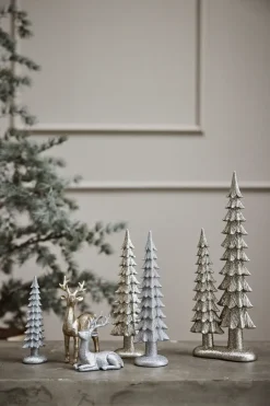 Best Lene Bjerre Decoración Sissia árbol de Navidad 33 cm, Plata Plateado