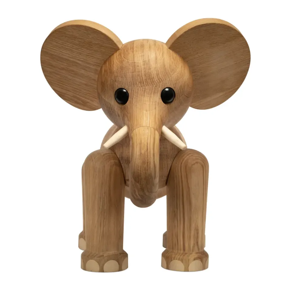 New Spring Copenhagen Decoración Tembo elefant 41 cm, Roble Beige