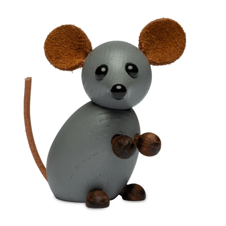 Discount Spring Copenhagen Decoración The farm mouse 7 cm, Gris