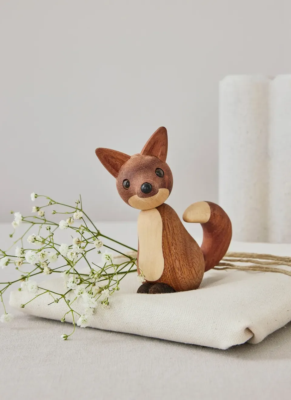 Best Spring Copenhagen Decoración zorro Roxy 10 cm, Caoba Marrón