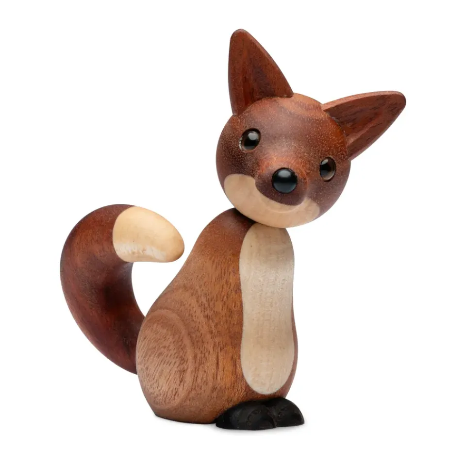 Best Spring Copenhagen Decoración zorro Roxy 10 cm, Caoba Marrón