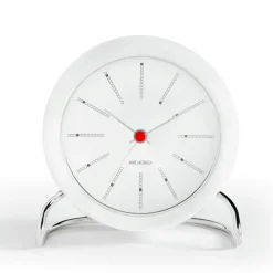 Outlet Arne Jacobsen Clocks Despertador AJ Bankers, Blanco