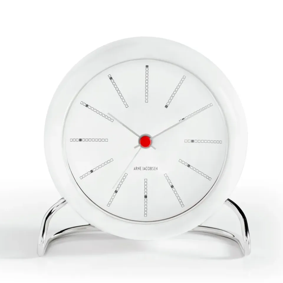 Outlet Arne Jacobsen Clocks Despertador AJ Bankers, Blanco