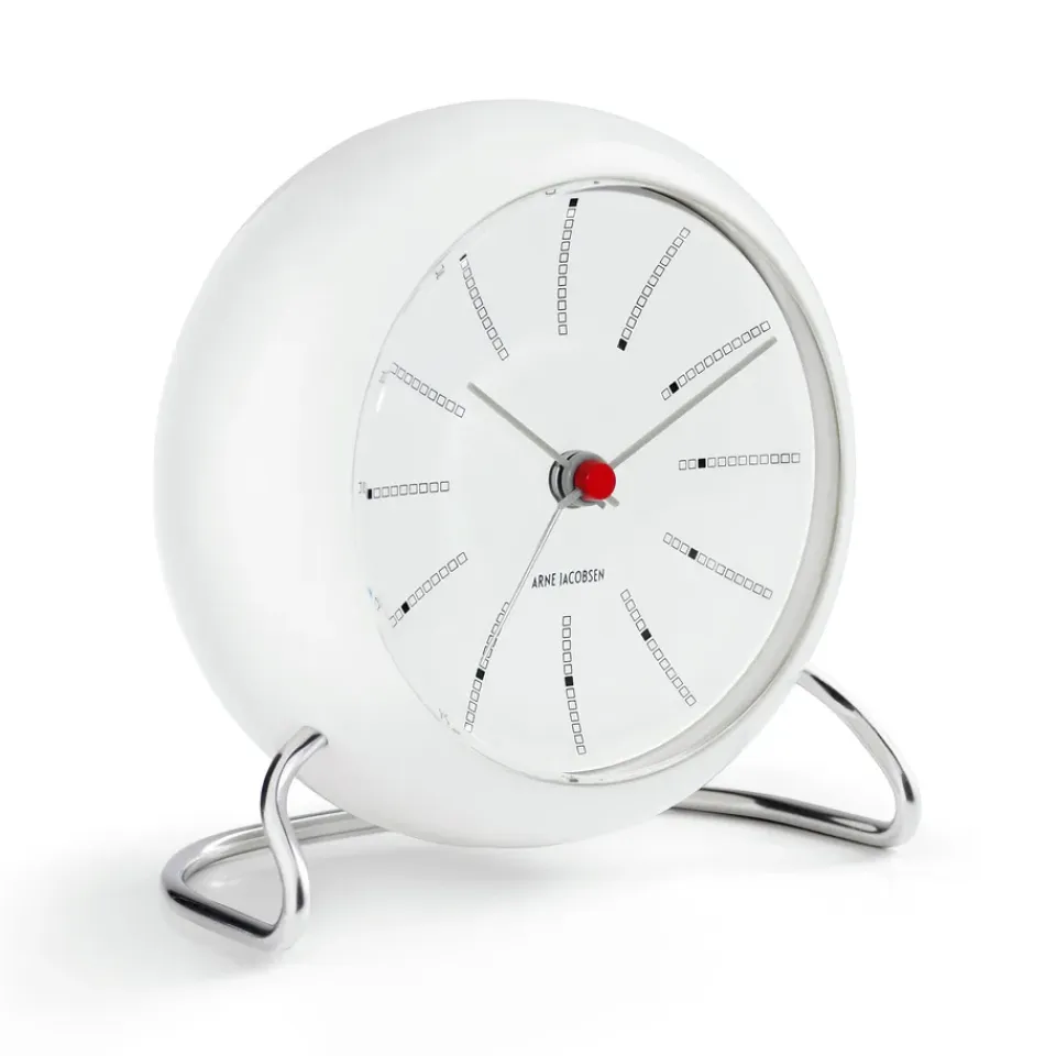 Outlet Arne Jacobsen Clocks Despertador AJ Bankers, Blanco