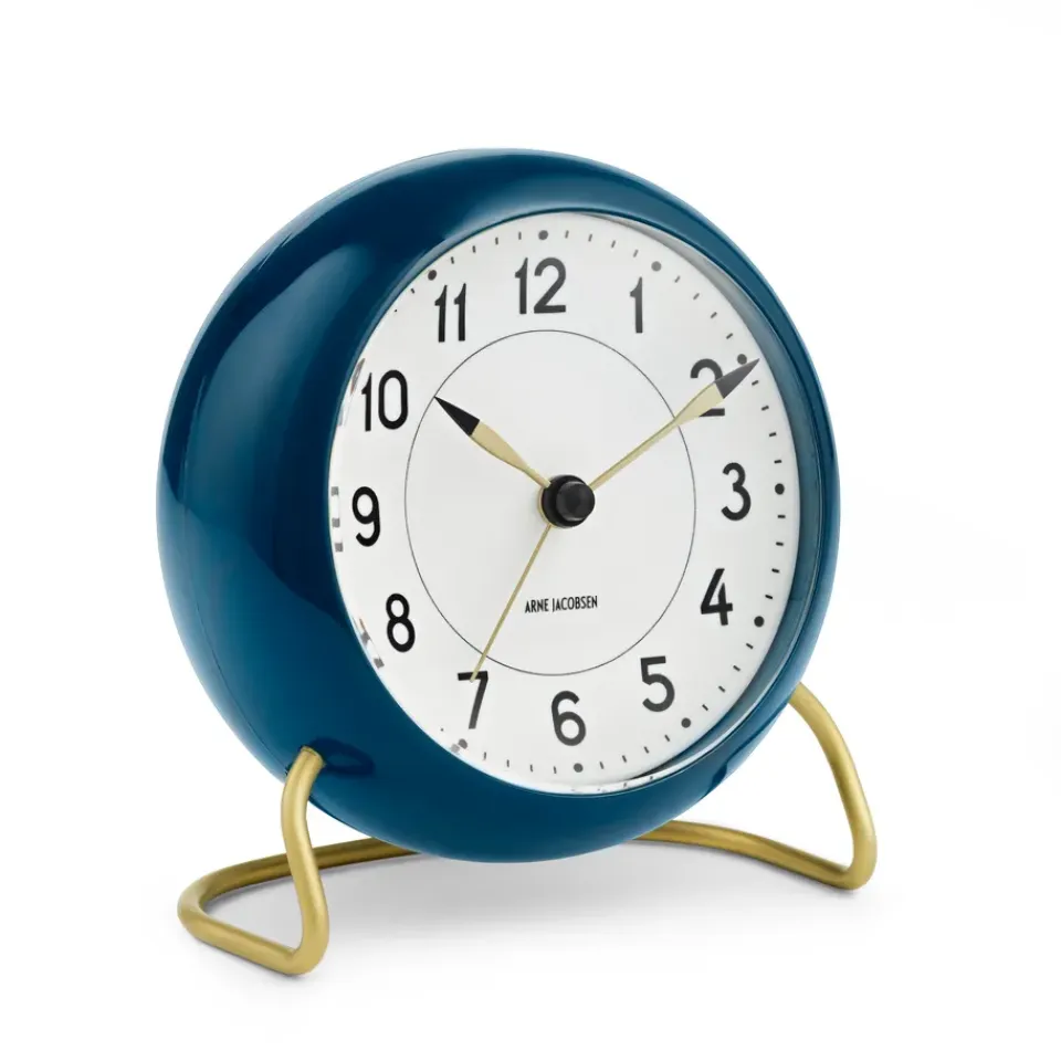 Clearance Arne Jacobsen Clocks Despertador AJ Station, azul marino, azul marino AzulBlanco