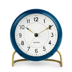 Clearance Arne Jacobsen Clocks Despertador AJ Station, azul marino, azul marino AzulBlanco