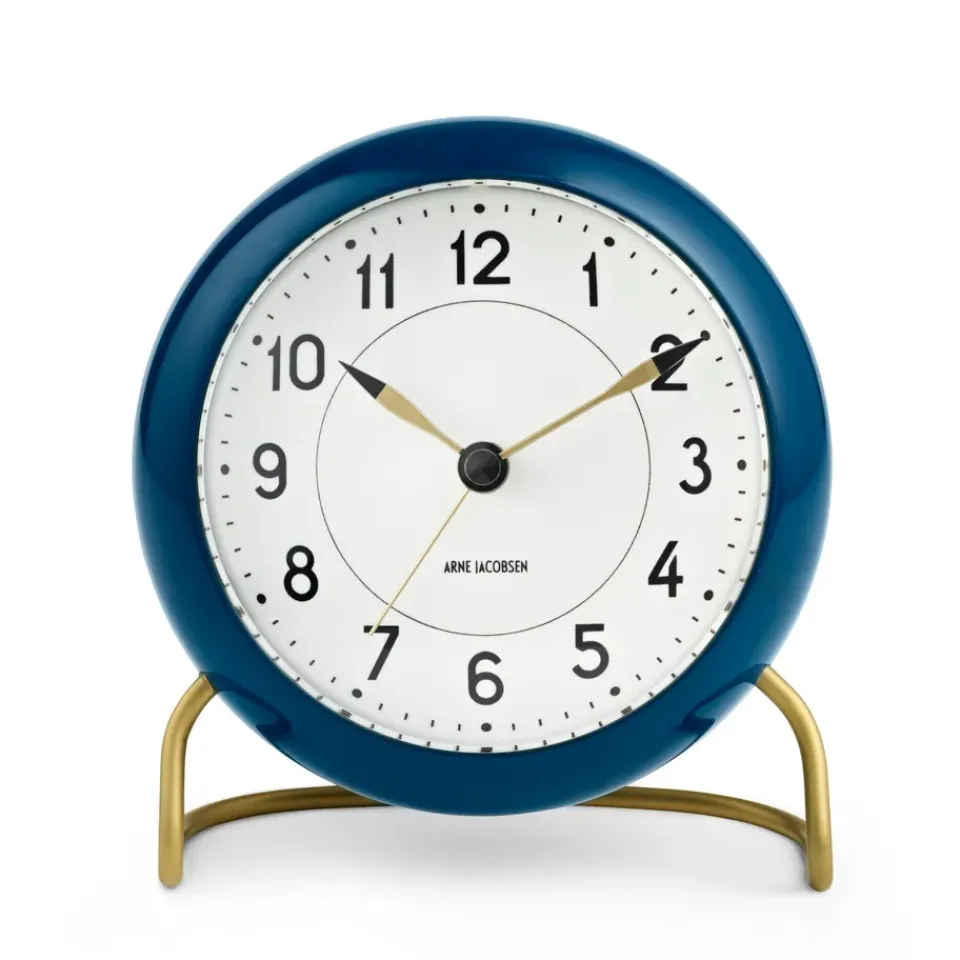 Clearance Arne Jacobsen Clocks Despertador AJ Station, azul marino, azul marino AzulBlanco