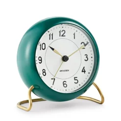 Outlet Arne Jacobsen Clocks Despertador AJ Station, verde, verde VerdeColor dorado