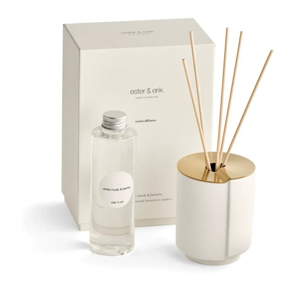 Outlet Ester & erik Difusor con varillas , White musk & berries Blanco