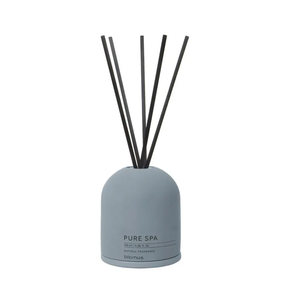 Blomus Difusor con varillas Fraga 100 ml, Rose & White Musk-Flintstone AzulNegro