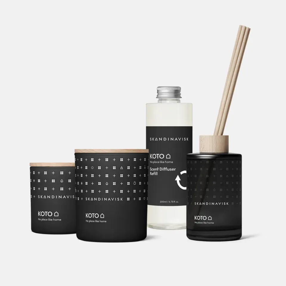 Outlet Skandinavisk Difusor con varillas Koto, 200 ml Negro
