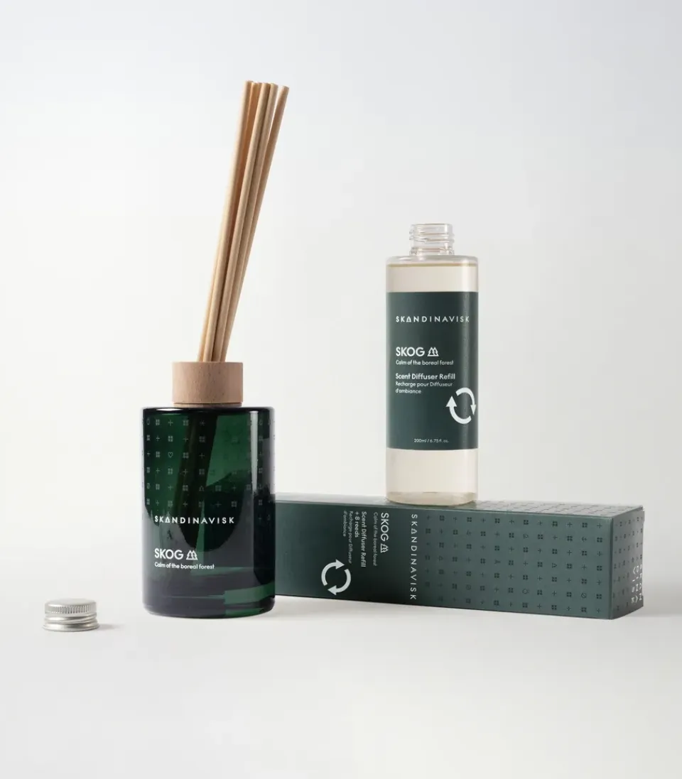 New Skandinavisk Difusor con varillas Skog, 200 ml Verde