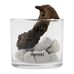 New Meraki Difusor de piedra de lava y madera, Blanco