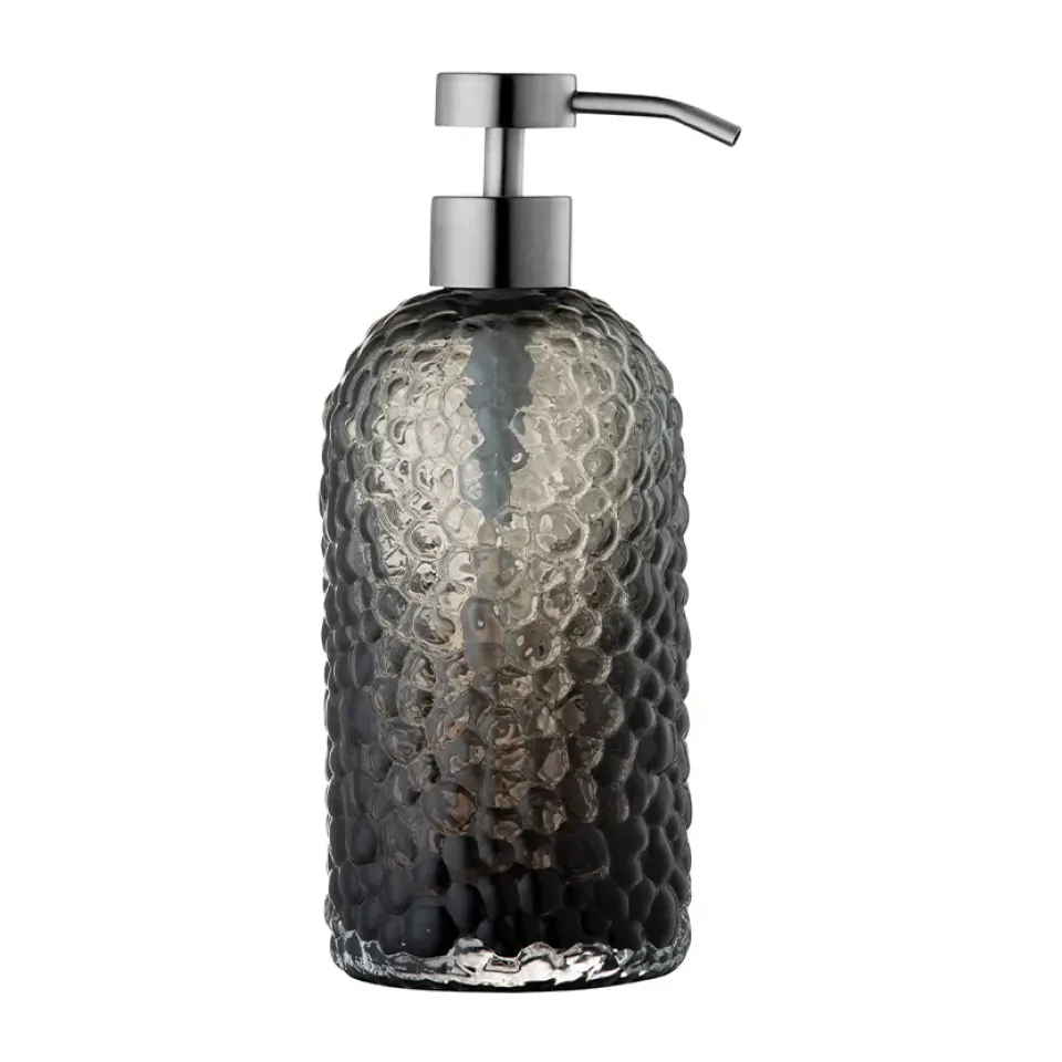 Hot AYTM Dispensador de jabón Arura 20 cm, Negro-plata NegroPlateado
