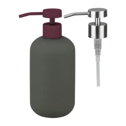 Mette Ditmer Dispensador de jabón Lotus play alto, incl. 2 cabezales, Dark olive Verde