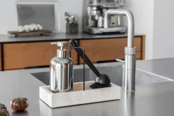 Discount Mette Ditmer Dispensador de jabón Lotus alto, Chrome Plateado