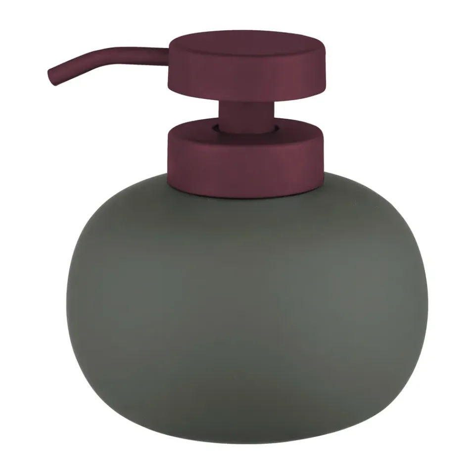 Discount Mette Ditmer Dispensador de jabón Lotus play bajo, incl. 2 cabezales, Dark olive Verde