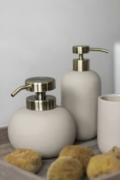 Clearance Mette Ditmer Dispensador de jabón Lotus alto, arena Beige