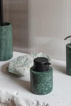 Outlet Mette Ditmer Dispensador de jabón Marble 12,5 cm, Dark forest Verde