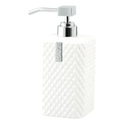 Clearance Lene Bjerre Dispensador de jabón Marion 17,5 cm, White-silver PlateadoBlanco