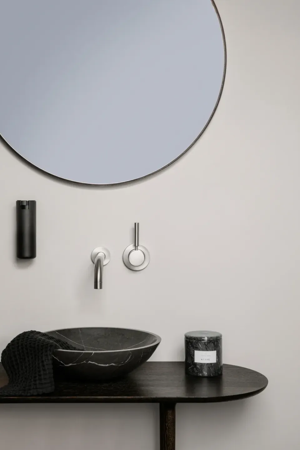 Blomus Dispensador de jabón Modo montaje en pared, Negro