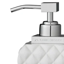 Discount Lene Bjerre Dispensador de jabón Portia, blanco-plata PlateadoBlanco