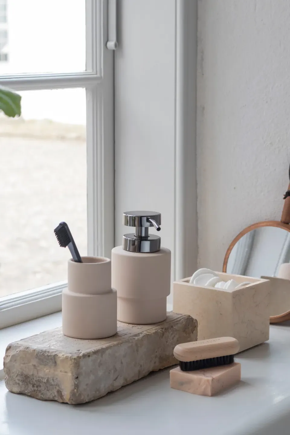 New Mette Ditmer Dispensador de jabón Shades alto, Linen Beige