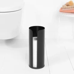 Sale Brabantia Dispensador de rollos de papel higiénico ReNew , Matt black Negro