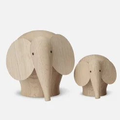 Clearance Woud Elefante de madera Nunu, Medium Marrón