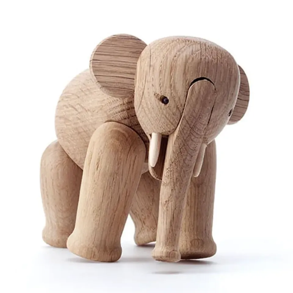 Online Kay Bojesen Denmark Elefante de madera pequeña, roble Marrón