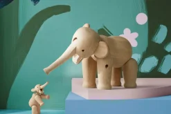 Outlet Kay Bojesen Denmark Elefante grande Kay Bojesen, Roble Marrón