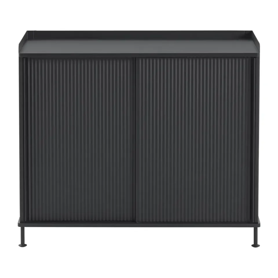 Muuto Enfold Sideboard 100x45x85 cm, Black-anthracite black Negro