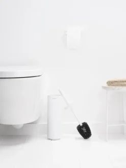 Sale Brabantia Escobilla con soporte MindSet, Mineral Fresh White Blanco