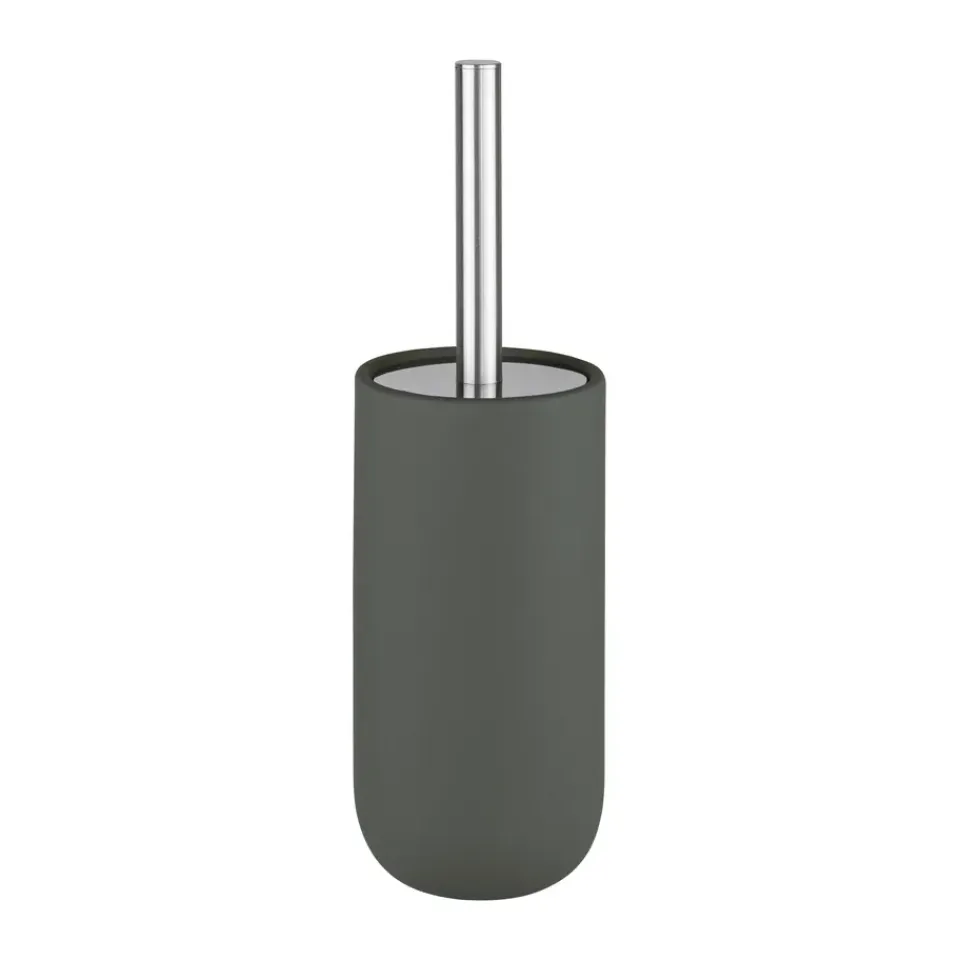 Discount Mette Ditmer Escobilla de baño Lotus play, incl. 2 cabezales de cepillo, Dark olive Verde