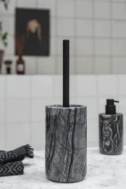 Outlet Mette Ditmer Escobilla de baño Marble 36 cm, Negro-gris NegroGris