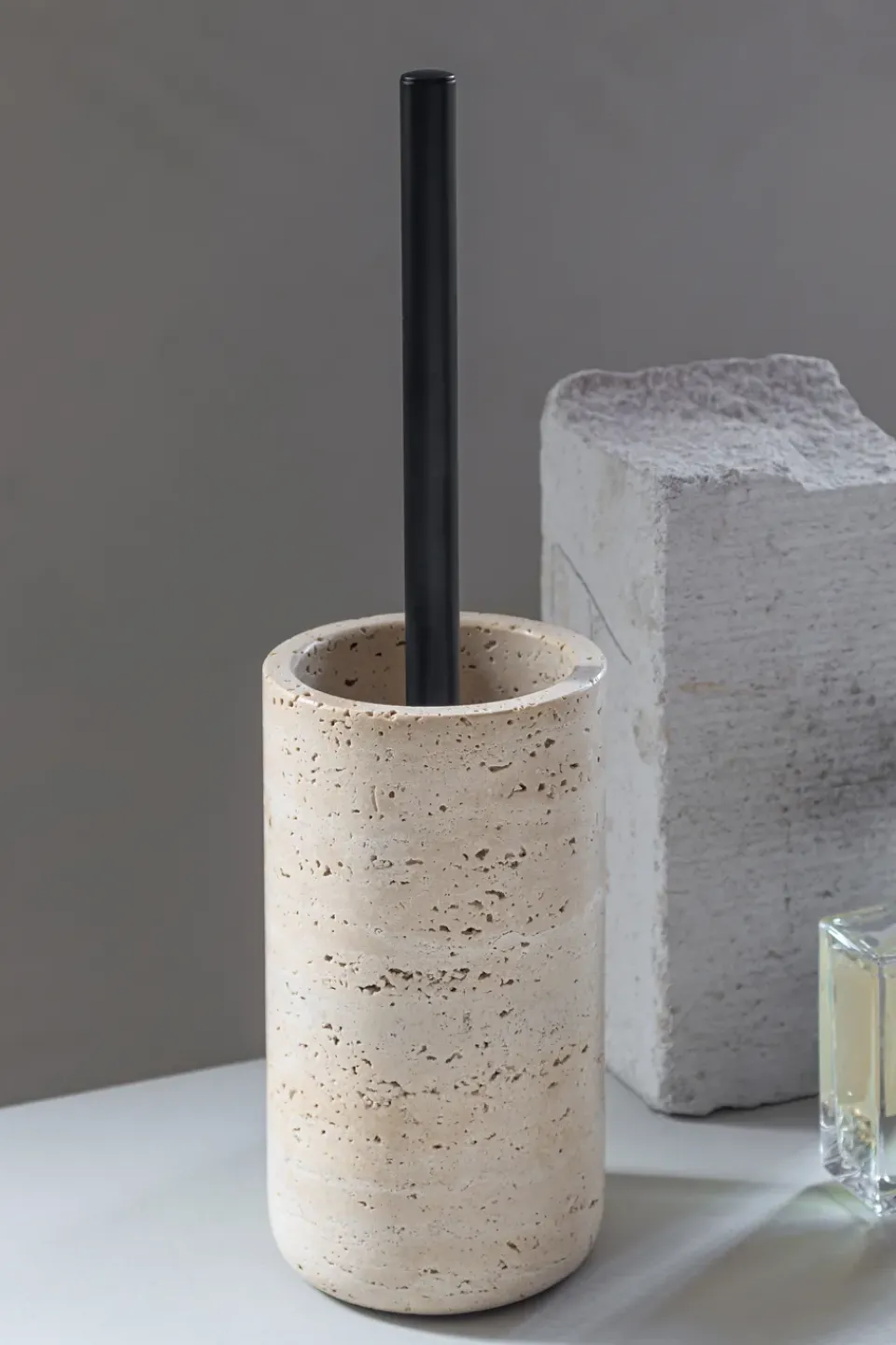Outlet Mette Ditmer Escobilla Travertine 36 cm, Linen Beige