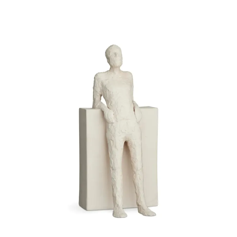 Kähler Escultura con mensaje Character, The hedonist Blanco
